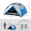 Blue Two-Person Camping Tent with Accessories