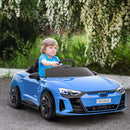 Blue Audi Licensed 12V Kids Electric Ride-On Car with Remote Control