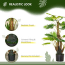 Green Artificial Palm Tree in Pot - Indoor Outdoor Fake Plant Decor, 135cm