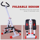 Adjustable Foldable Step Machine with LCD Display - Blue Stepper for Home Gym