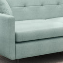 Blue Fabric 2 Seater Sofa with Storage Pockets
