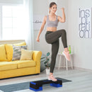 Blue Exercise Stepper Set for Home Aerobic Workouts - 15cm/20cm/25cm