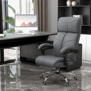 Grey Ergonomic Massage Office Chair with Heat and Footrest