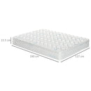 White Pocket Sprung Double Mattress with Breathable Foam - 190x137x22.5cm