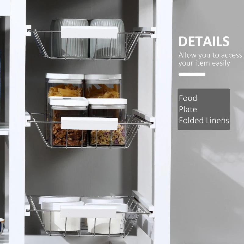 Black Rolling Kitchen Island Cart with Spice Racks & Drawers