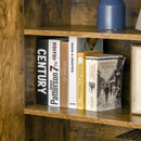 Rustic Wood 4-Door Farmhouse Cabinet with Shelves