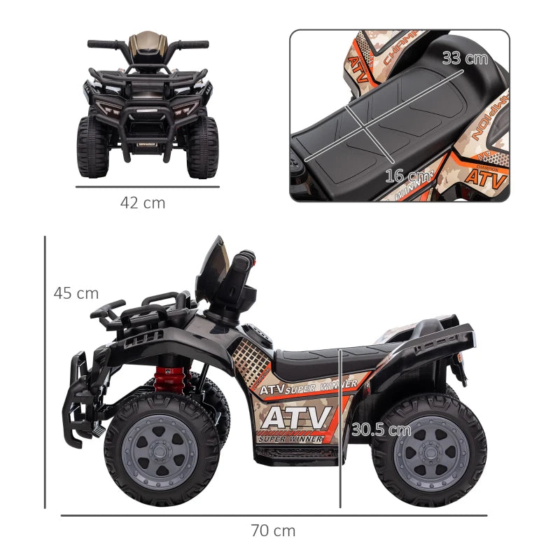 Blue Kids Ride-on ATV Car with Working Headlights