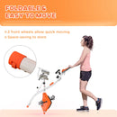 Orange Foldable Recumbent Exercise Bike with 8-Level Magnetic Resistance