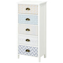 Purple 5-Drawer Slim Storage Cabinet Organizer