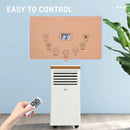 Portable 3-in-1 Air Conditioner - White, 10000 BTU, Remote Control, LED Display