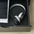 Black 5-Drawer Mobile Filing Cabinet - Modern Vertical File Organizer