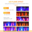 Black LED Electric Fireplace with Remote Control and Timer