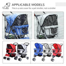 Blue Dog Stroller with Cover for Small Pets