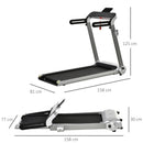 Silver Electric Folding Treadmill with Quick Speed Controls and LED Monitor