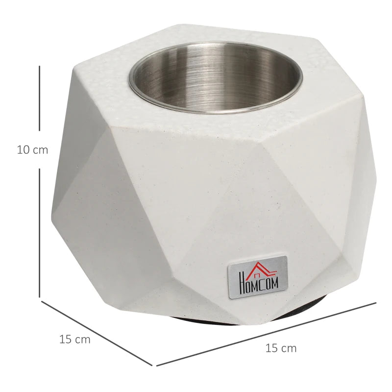 Grey Concrete Tabletop Fire Bowl - Indoor Alcohol Fueled Mini Fire Pit