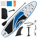 10.6' Inflatable Stand Up Paddle Board Kit - Blue, Non-Slip Deck, Adjustable Paddle, Pump, Backpack Bag