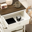 White 6-Drawer Tall Storage Chest for Bedroom and Living Room
