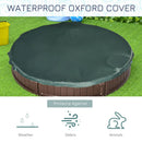 Brown Round Kids Sand Pit with Water-Resistant Cover