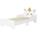 White Unicorn Toddler Bed for Kids 3-6 Years - 143 x 74 x 67cm