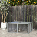 Grey Folding Rabbit Hutch