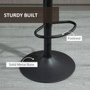 Brown Adjustable Height Swivel Barstools Set for Home Pub