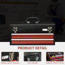 Black Metal 2-Drawer Lockable Tool Chest with Ball Bearing Runners