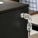 Black 2-Drawer Lockable Steel File Cabinet for A4/Letter/Legal Files