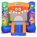 Monster Design Inflatable Bouncy Castle with Slide - Green/Blue - 180 x 250 x 175 CM