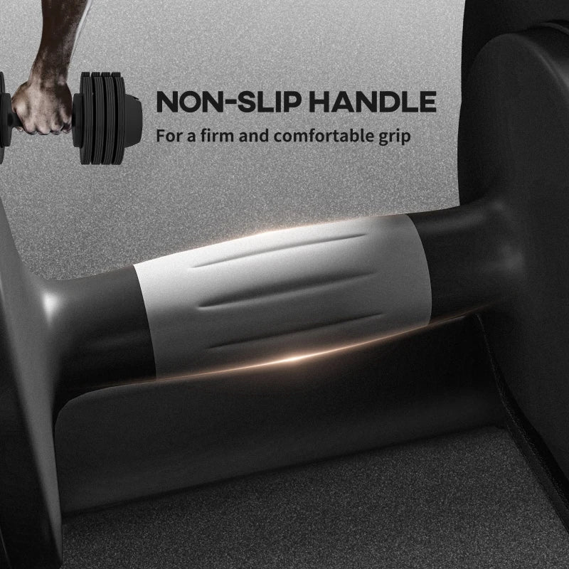 Adjustable Dumbbells Set with Storage Tray, Non-Slip Handle - 4-in-1 Weights, 7KG-24KG