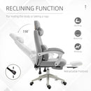 Grey Ergonomic High Back Office Chair with Reclining Backrest and Footrest