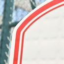 Adjustable Height Portable Basketball Stand with Sturdy Rim and Large Wheels - Blue