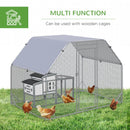 Large Outdoor Chicken Run with Roof, 4-6 Chickens, Hen House, Duck Pen - Green