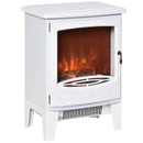 White Electric Fireplace Stove with Realistic LED Flame Effect