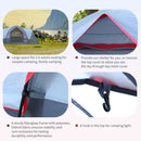 Blue Fibreglass Camping Tent for 5/6 People