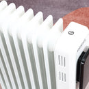 White 2000W Oil Filled Radiator Heater with Timer & Remote Control