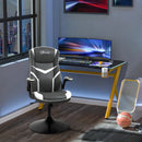 Grey Adjustable Swivel Video Game Chair