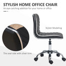 Black Mid-Back Swivel Office Chair with Armless Design