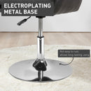 Dark Grey Swivel Accent Chair with Adjustable Height and Lumbar Support