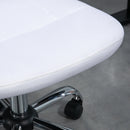 White Mesh Office Chair with Adjustable Height and Swivel Wheels