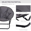 Grey Portable Padded Saucer Moon Chair for Outdoor Activities