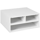 White 3-Compartment Printer Storage Cabinet