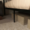 Steel Industrial King Size Bed Frame - Charcoal Grey