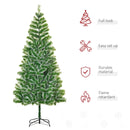 7FT Green Artificial Christmas Tree with Metal Stand