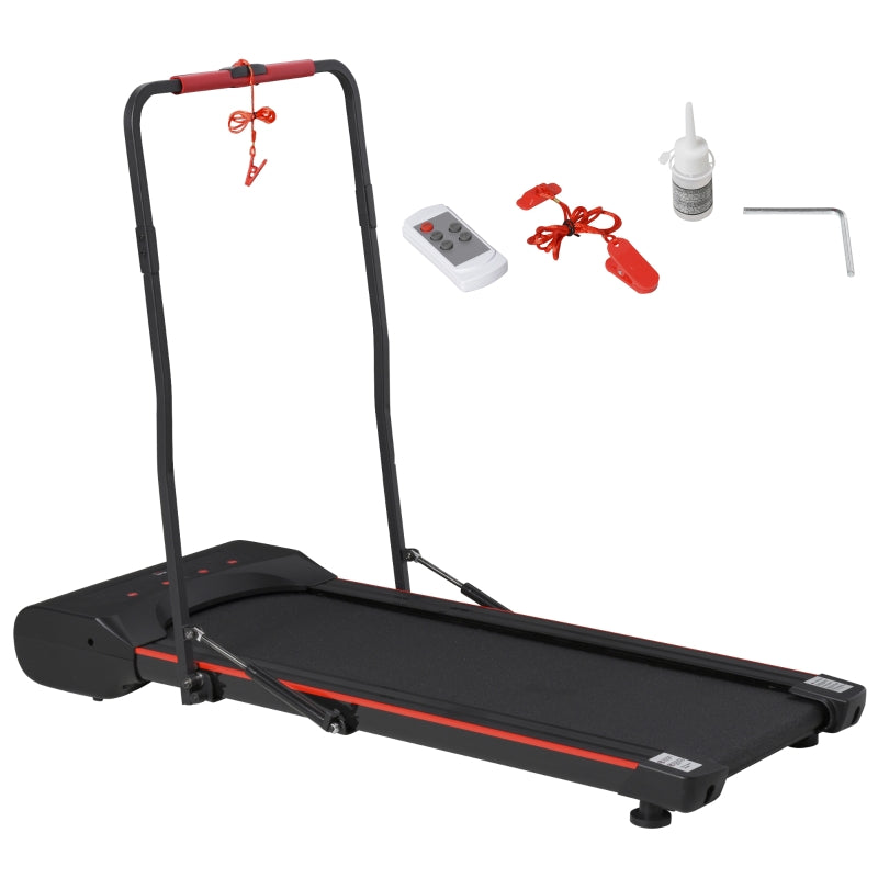 Foldable Walking Treadmill - Black, LED Display, Remote Control