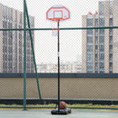 Red Portable Outdoor Basketball Hoop Stand - Adjustable Height, Sturdy Rim, Stable Base