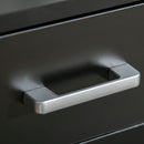 Black Modern Storage Cabinet with Drawer and Shelf