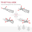 7FT Pre-lit Green Pencil Christmas Tree with Warm White LED Lights and Red Berries