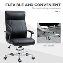 Black High-Back Massage Office Chair with Tilt & Remote Control