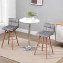 Grey Upholstered Bar Stool - Set of 2