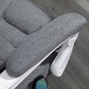 Grey Heated Massage Office Chair with Footrest
